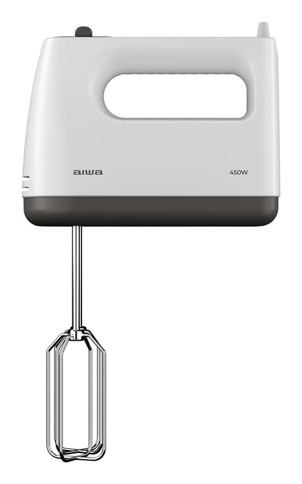 Batidora De Reposteria Aiwa Tesaberu Ahx-600 450w 5 Velocidades Turbo 2 Varillas 2 Ganchos Acero