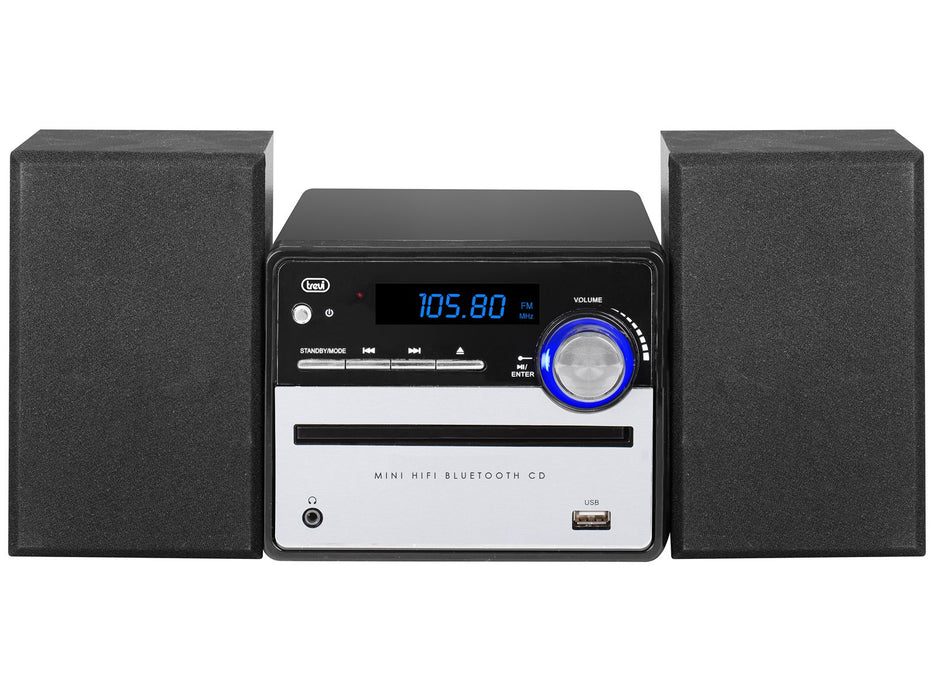 EAN 8011000040158 - Trevi HCX 10F6 Minicadena de música para uso doméstico 20 W Negro, Plata imagen 2