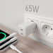 EAN 8435739901304 - AISENS ASCH-65W2P039-W cargador de dispositivo móvil Universal Corriente alterna Carga rápida Interior imagen 5