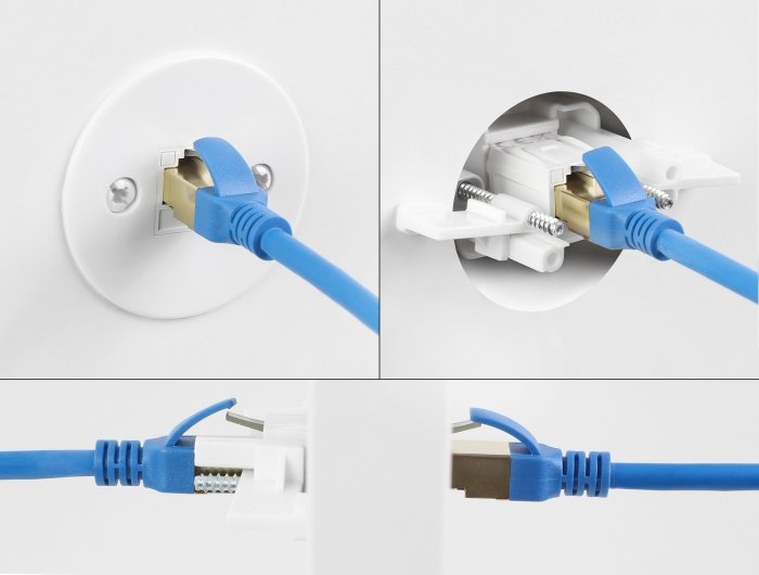 Delock Keystone Portamódulos Zur Pared-/Montaje En Mesa Blanco