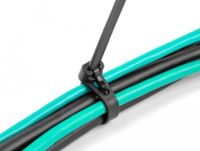 EAN 4043619187577 - DeLOCK 18757 presilla Bridas adherentes para cables Nylon 100 pieza(s) imagen 4
