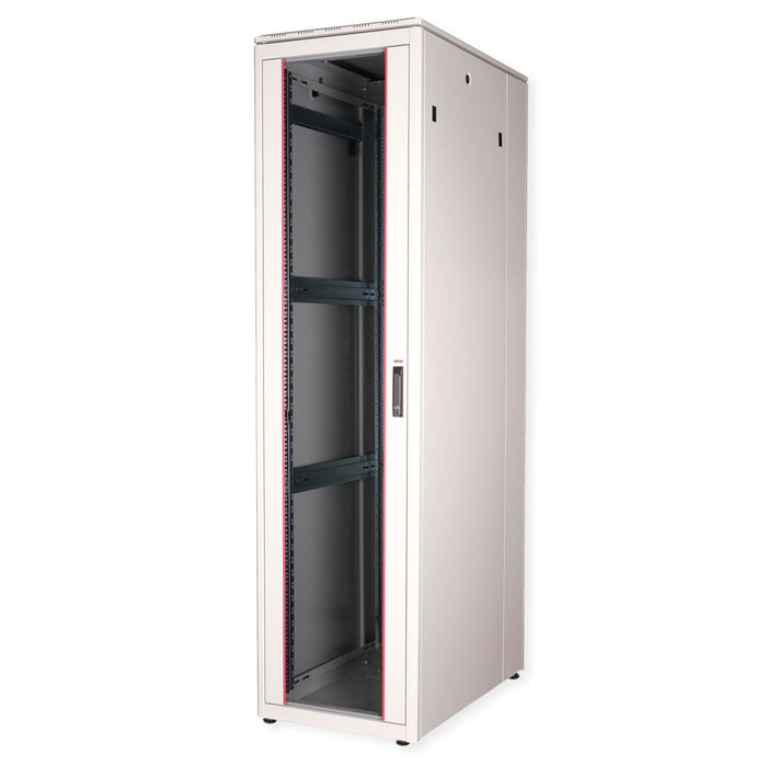 Roline 19-Zoll Netzwerkschrank Pro 47 He, 600x1000 Bxt Glastr Grau