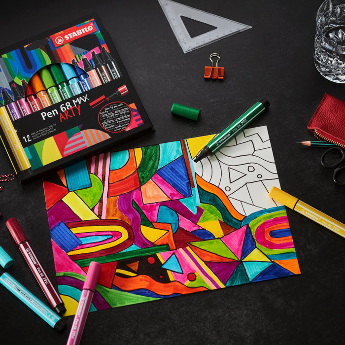 EAN 4006381590006 - STABILO Pen 68 MAX rotulador Negro, Azul, Marrón, Verde, Rojo, Amarillo 6 pieza(s) imagen 4