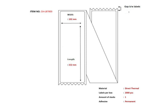 EAN 5715063207154 - Capture CA-LB7003 etiqueta de impresora imagen 1