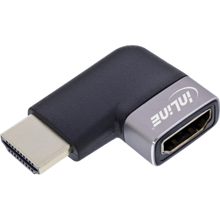 Inline® Hdmi Adapter, Hdmi A Plug / Socket, 90° Left, 8k Uhd