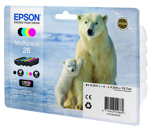 EAN 8715946519869 - Epson Polar bear C13T26164010 cartucho de tinta 1 pieza(s) Original Negro, Cian, Magenta, Amarillo imagen 1