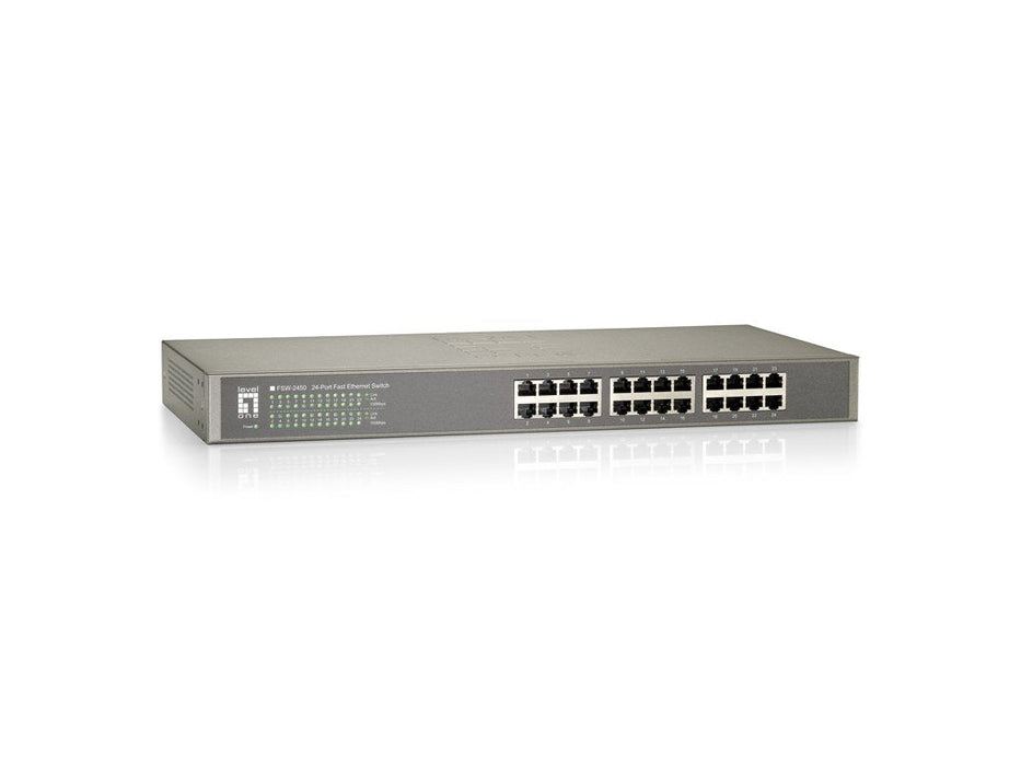Level One Switch No Gestion 24 Puertos 10/100 Rack 19