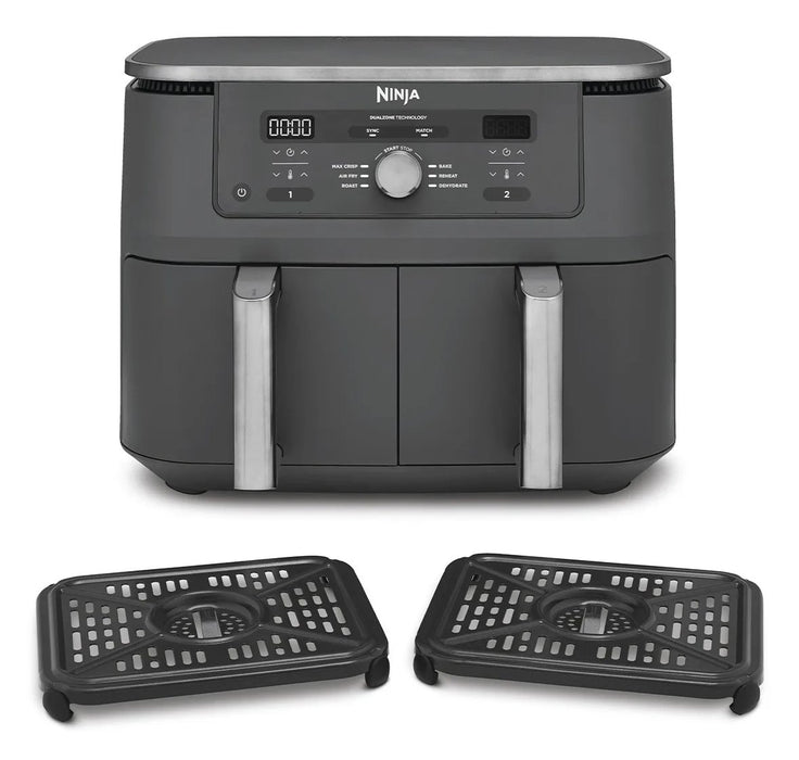 EAN 0622356322676 - Ninja DZ400EU freidora Doble 9,5 L Independiente 2470 W Freidora de aire caliente Gris imagen 3