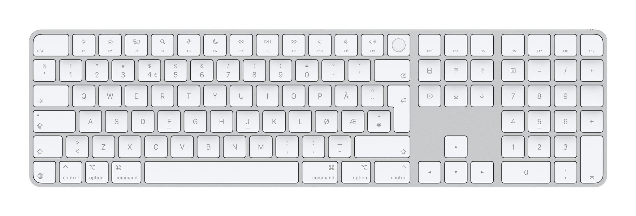 EAN 0195949654794 - Apple Magic teclado Universal USB + Bluetooth QWERTY Noruego Blanco imagen 1
