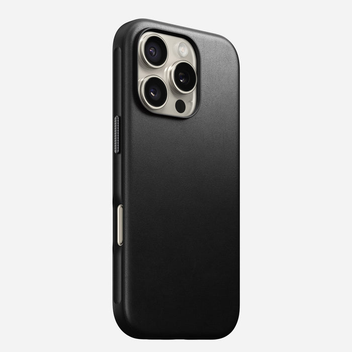Nomad Modern Leather Case Iphone 16 Pro Black