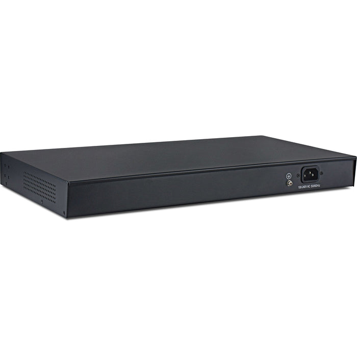 Switch De Red Inline Poe+ Gigabit 24 Puertos, 1gbit/S, 2x Sfp, 48,26cm (19", Soportes Incluidos), Metal, Control De Ventilador, Con Pantalla, 420w