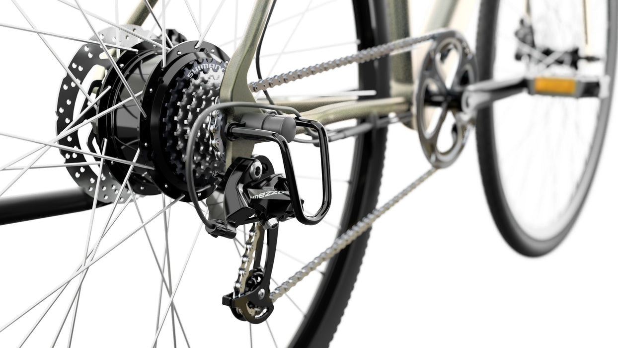 Sharp Gravel E-Bike 250w Motor App 70km GrN Glanz