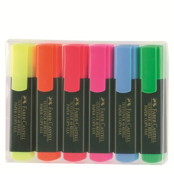 EAN 4005401548065 - Faber-Castell TEXTLINER 48 marcador 6 pieza(s) Naranja, Rosa, Azul, Verde, Rojo, Amarillo imagen 1