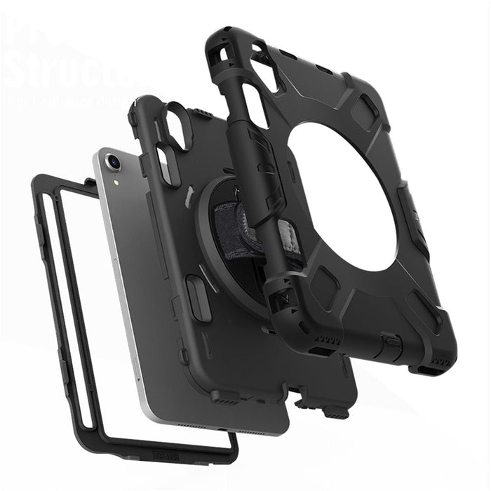 Funda Reforzada 3m Con Asa 360 + Stand + Bandouliere Para Apple Ipad Mini 6 (2021 - 2023) / Mini 7 (2024) - Eiger®