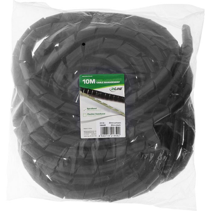 Inline® Spiral Wrapping Band 10m, Negro, 25mm