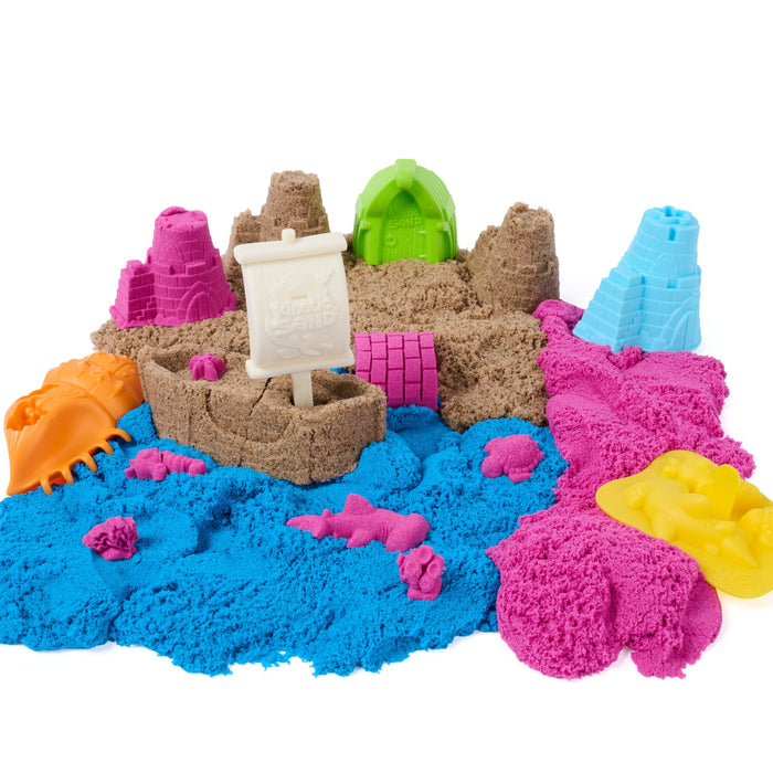 Spinmaster Kinetic Sand - Strand Abenteuer Set (Con 907 Gramm Arena In 3 Colores) 6076422