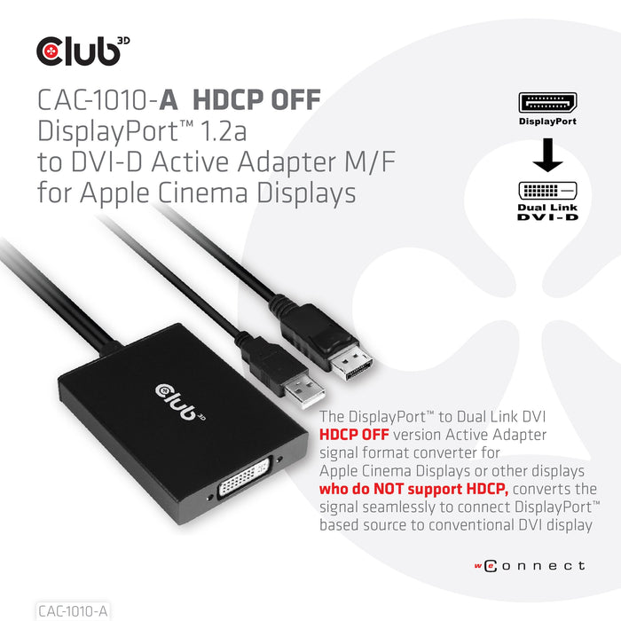 EAN 8719214471705 - CLUB3D CAC-1010-A adaptador de cable de vídeo 0,6 m DisplayPort DVI-D + USB Negro imagen 2
