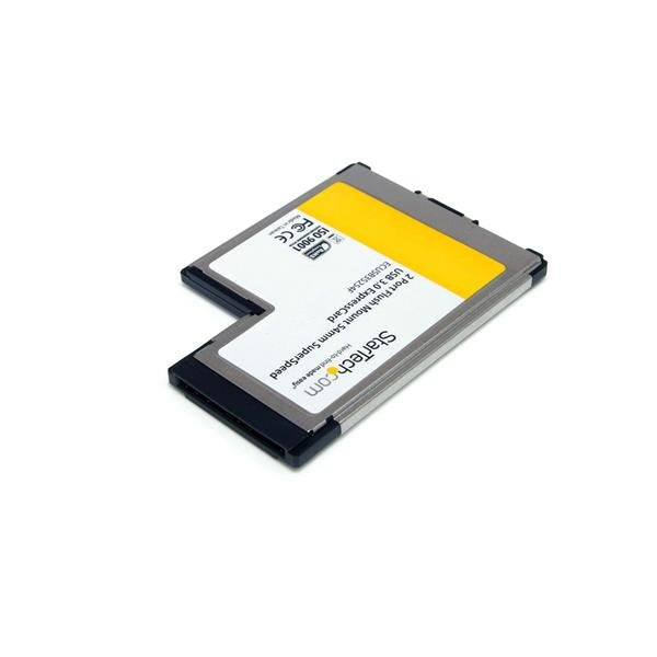 Startech.Com Tarjeta Adaptador Expresscard/54 Usb 3.0 De 2 Puertos Con Uasp Montaje Al Ras Controladora Superspeed 54 Mm Flush Mount Adaptador Usb Expresscard Usb 3.0 X 2 Para P/N: S2510bu33pw S251bmu3fp S251bu31315 S3540bu33e Sm2ngffmbu33