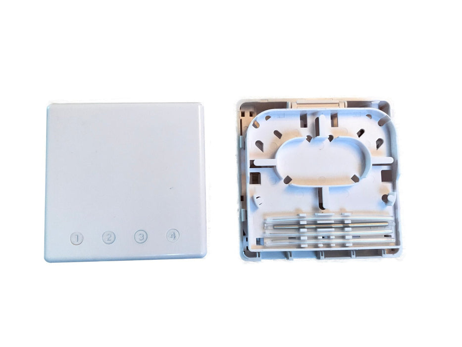 Ftth Box Fr 4 Kupplungen Sc-S Oder Lc-D 80x80 Mit Cablefhrung, Schrumpfversion