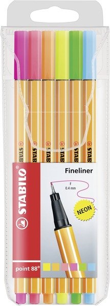 EAN 4006381493451 - STABILO point 88 rotulador de punta fina Fino Multicolor 6 pieza(s) imagen 1