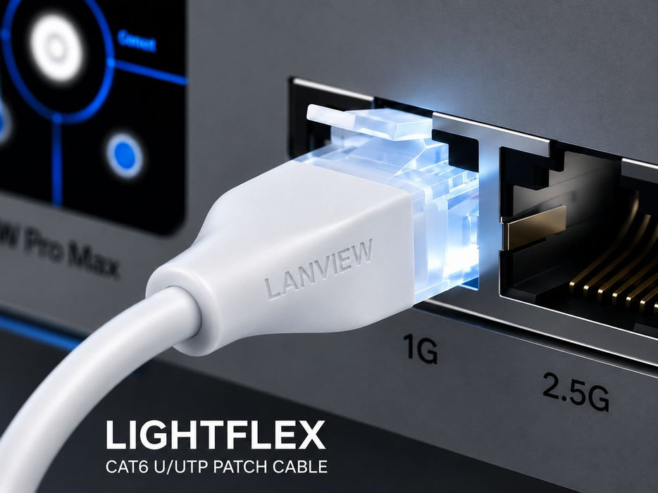 Lightflex Cat6 U/Utp 8m,  White, Tpe, Halogenfree