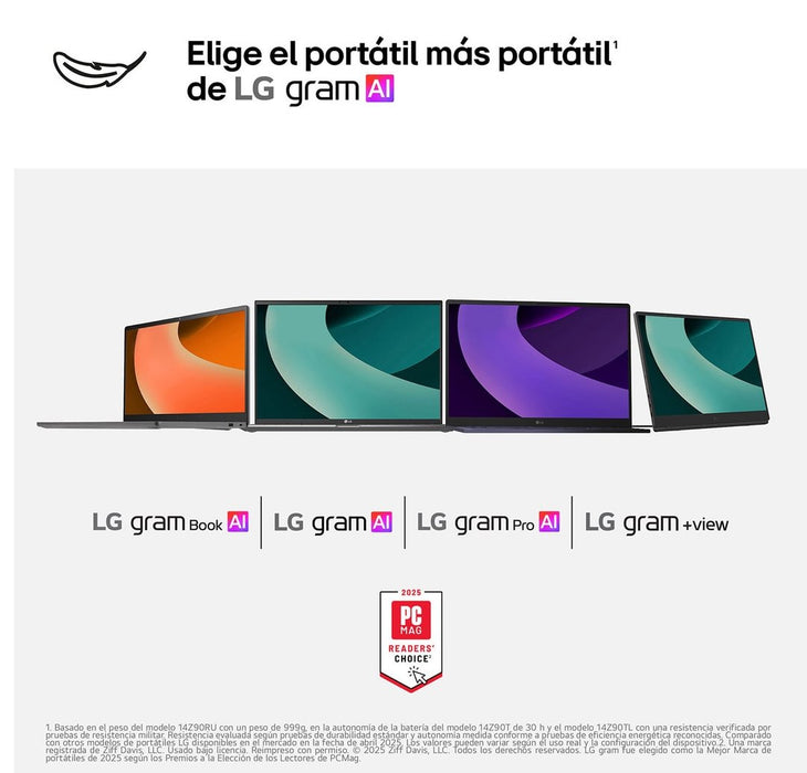 EAN 8806096666722 - LG Gram 14ZD90T-G.AX88B ordenador portatil Intel Core Ultra 7 255H Portátil 35,6 cm (14") WUXGA 32 GB LPD imagen 10