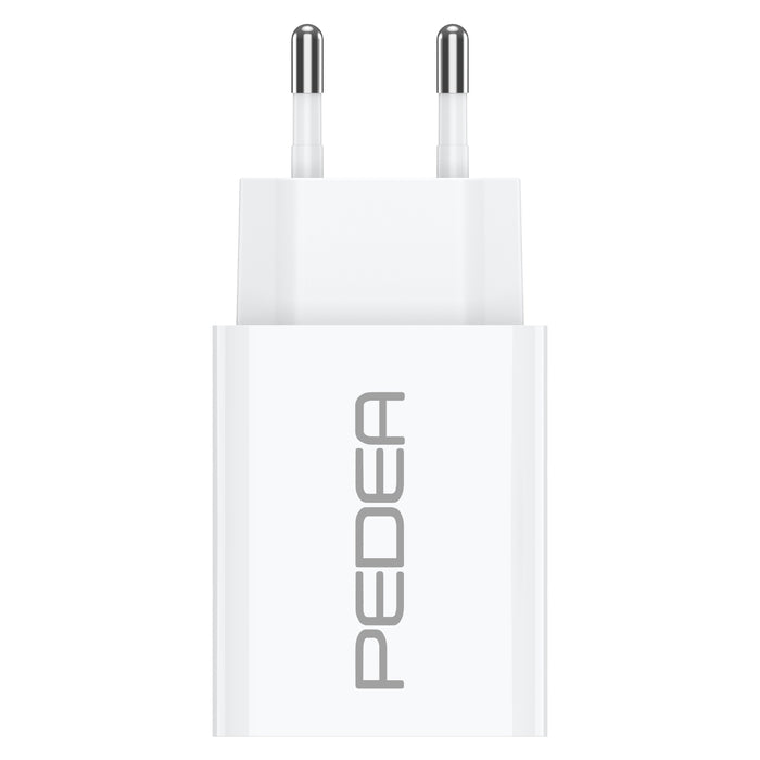 Pedea 20w Usb-C (Pd) Schnellcargador - 2-Ports Mehrfach Handy-Cargador Mit Usb-C Und Usb-A, Weiss