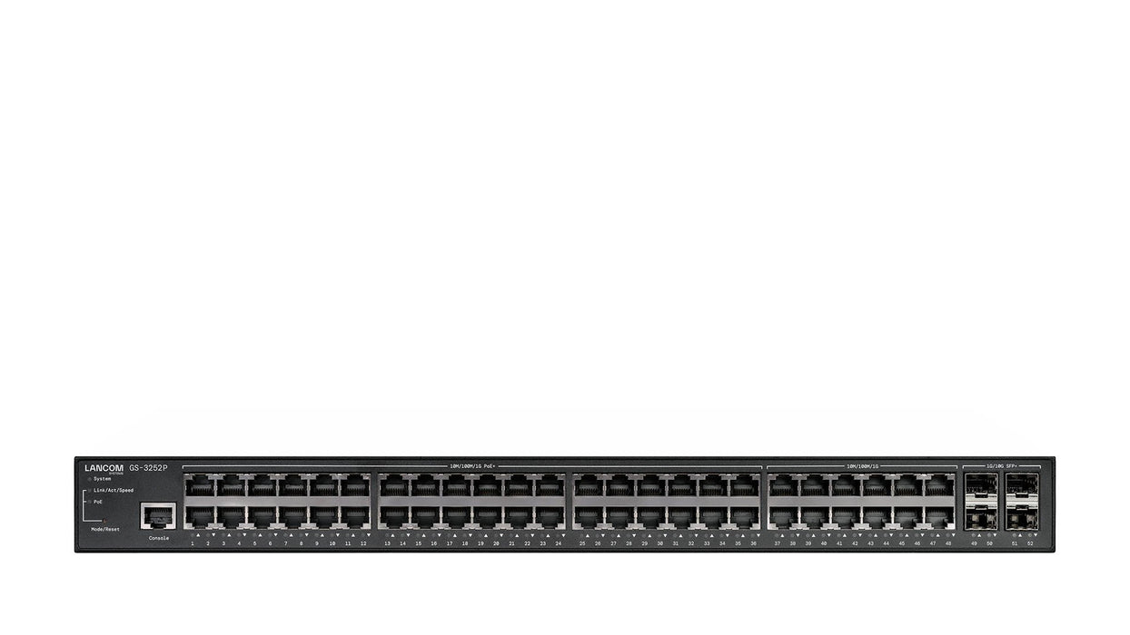 EAN 4044144618765 - LANCOM GS-3252P Gestionado L3 Gigabit Ethernet (10/100/1000) Energía sobre Ethernet (PoE) 1U Negro imagen 1