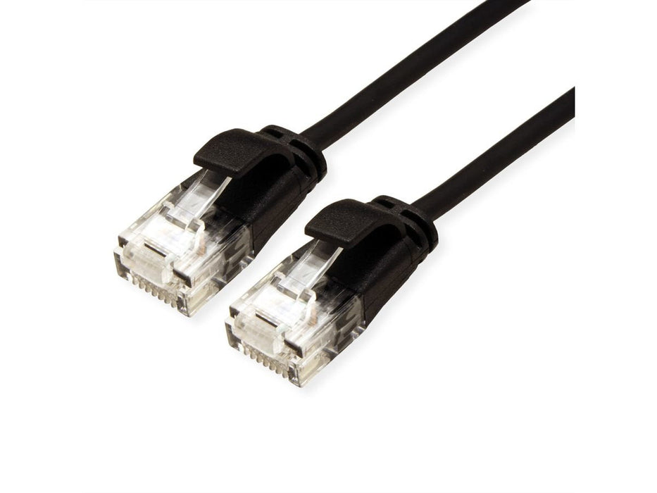 Roline Verde Utp Cable De Red Cat.6a (Class Ea), Lsoh, Slim, Schwarz, 1,5 M
