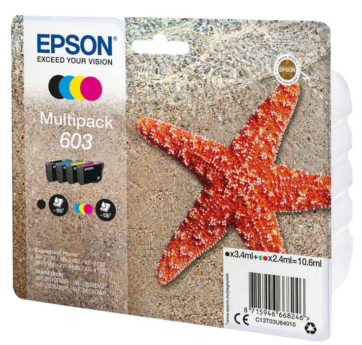 EAN 8715946668253 - Epson C13T03U64020 cartucho de tinta 1 pieza(s) Original Rendimiento estándar Negro, Cian, Magenta, Amari imagen 2