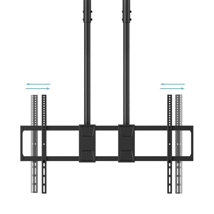 Soporte Techo Doble Mastil Pantallas 60-120" Negro
