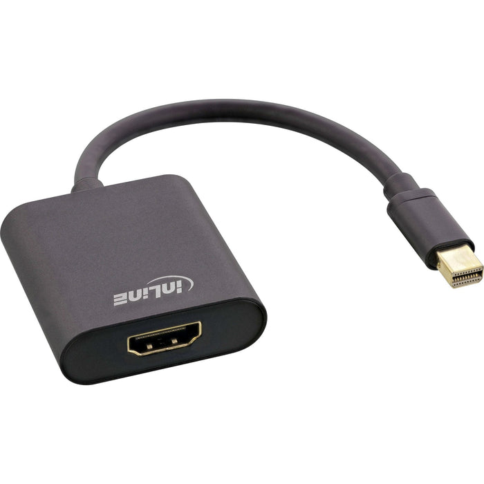 Adaptador Inline Mini Displayport Hdmi Aluminio Con Audio, 4k/60hz, Negro, 0,15 M
