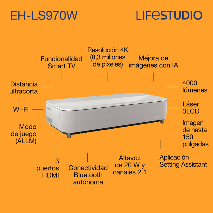 EAN 8715946744674 - Epson EH-LS970W 4000 lúmenes ANSI 3LCD UHD 4K (3840x2160) imagen 13