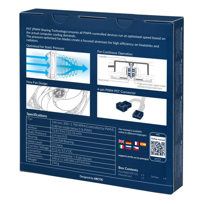 EAN 4895213701570 - ARCTIC P14 PWM PST CO Carcasa del ordenador Ventilador 14 cm Negro imagen 7