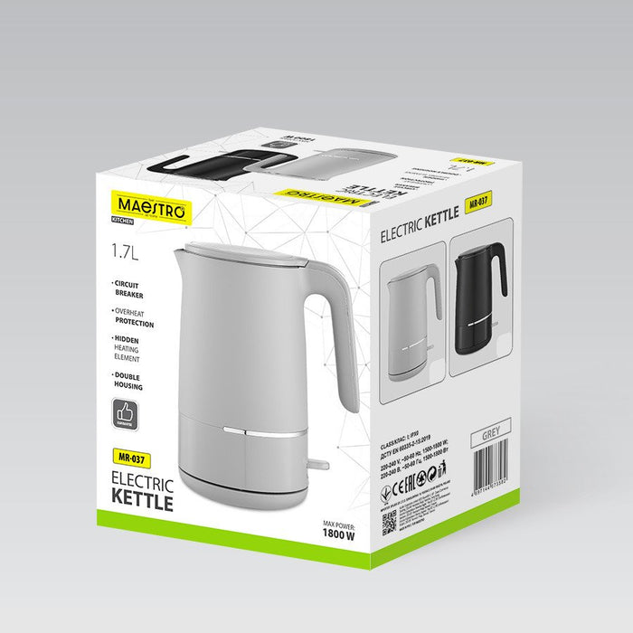 EAN 4897144673582 - Maestro MR-037-GREY tetera eléctrica 1,7 L 1800 W Gris imagen 3