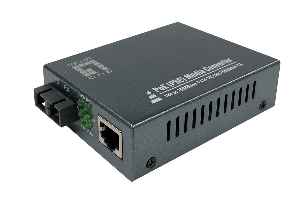 Levelone Convertidor Gvt-2014 10 100 1000t>Rj45 To Sc Sm Pse
