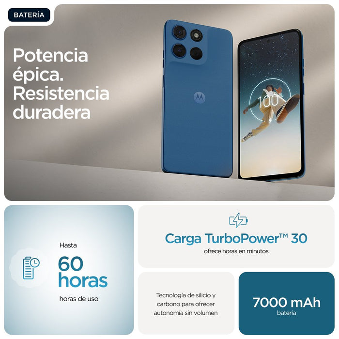 Motorola Moto G57 Power 17,1 Cm (6.72") Sim Doble Android 16.0 5g Usb Tipo C 12 Gb 256 Gb 7000 Mah Azul