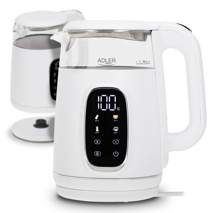 EAN 5905575907820 - Adler AD 1305WS tetera eléctrica 1,7 L 2200 W Transparente, Blanco, Plata imagen 17