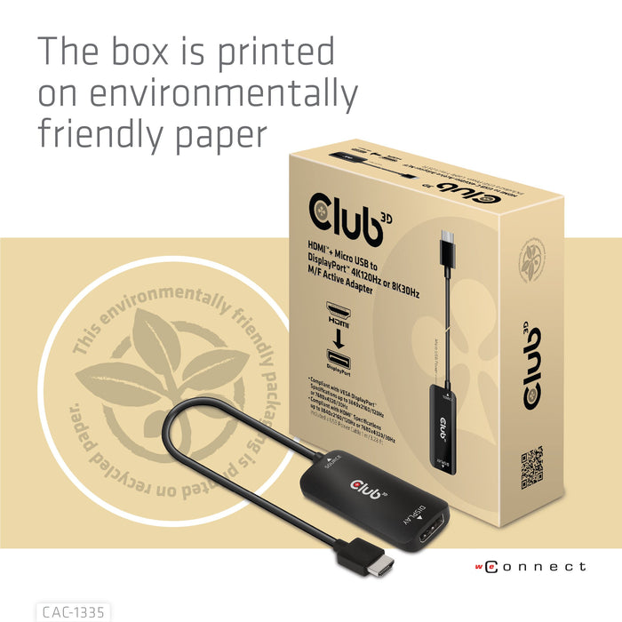 EAN 8719214472498 - CLUB3D CAC-1335 adaptador de cable de vídeo 1 m HDMI + USB DisplayPort Negro imagen 21