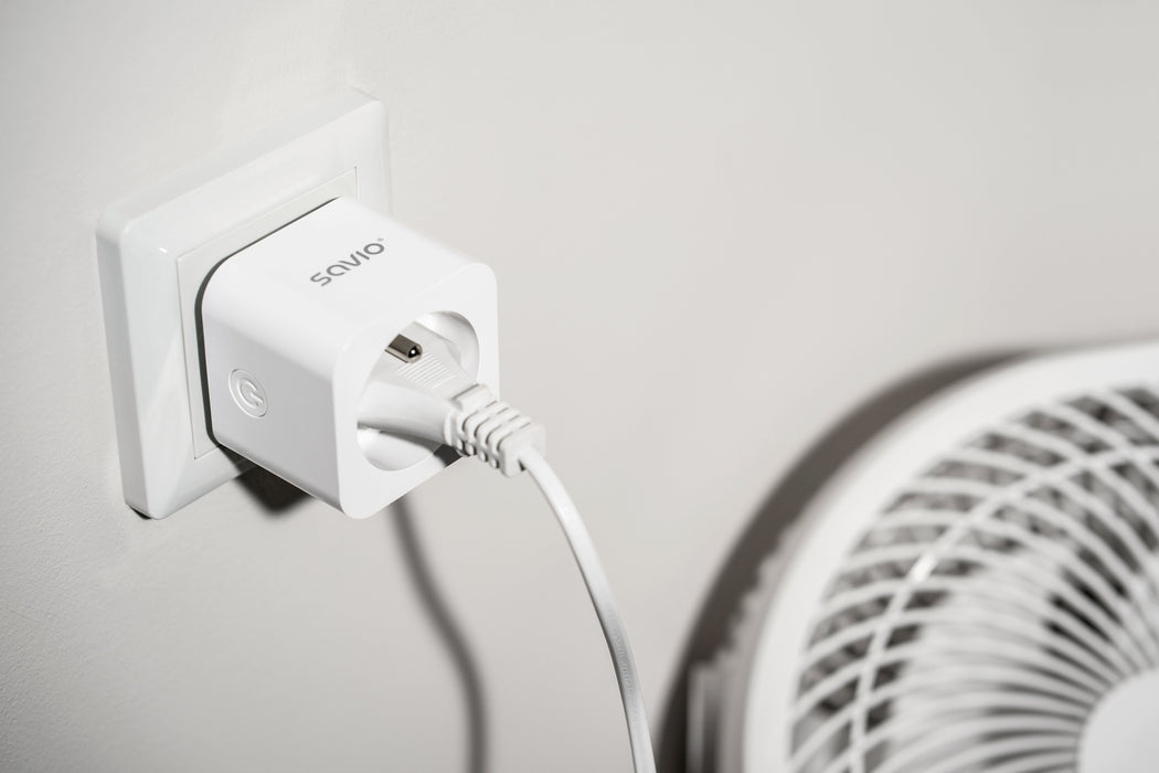 Enchufe Inteligente Savio Wi-Fi, 16a, As-01, Blanco