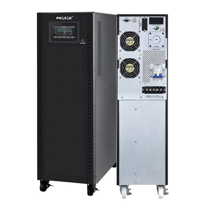 Phasak Sai Ph 9293 Online Trifasico/Trifasico 40kva/36kw Formato Torre Bornes Lcd Rs232/Usb Baterias 64x 9ah