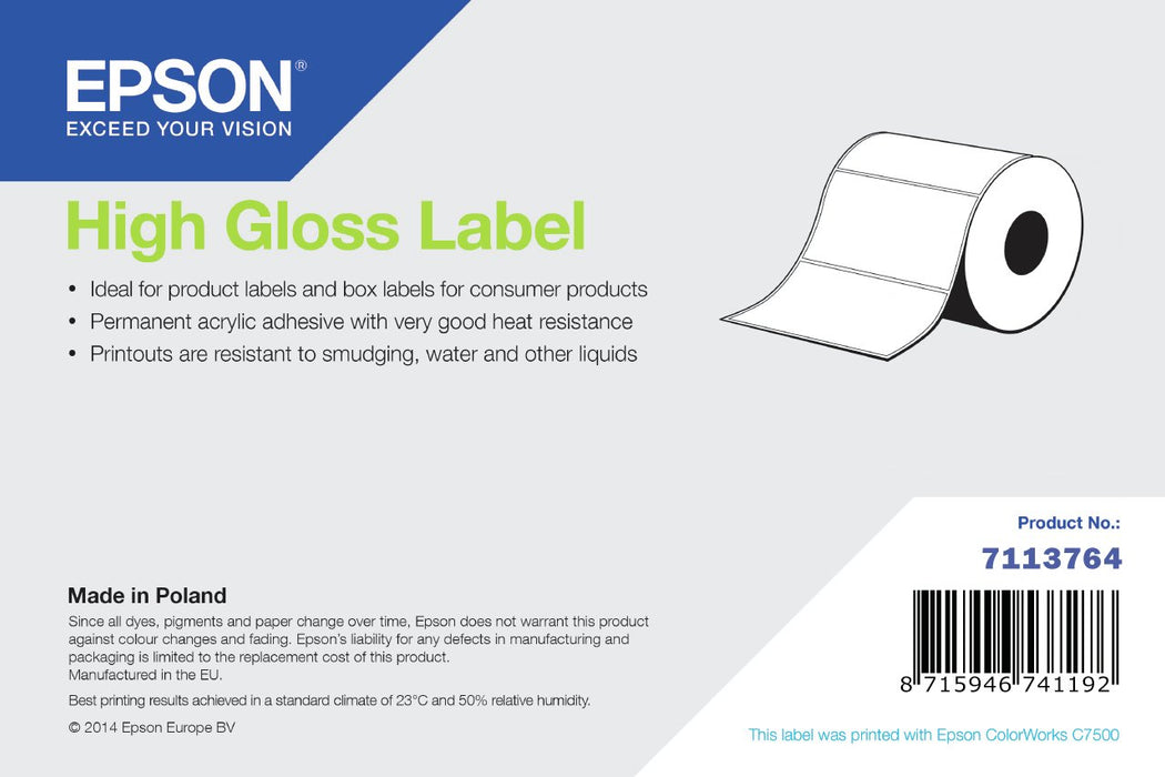 EAN 8715946741192 - Epson High Gloss Label Etiqueta para impresora autoadhesiva imagen 1