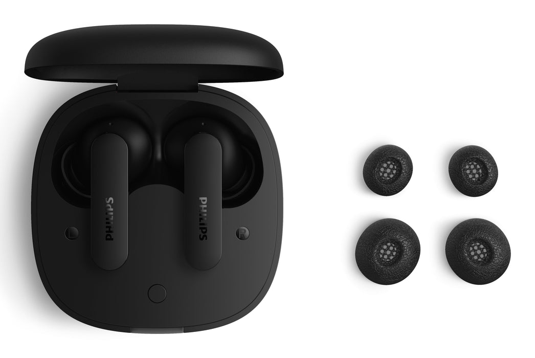 Auriculares Bluetooth Philips Tat2100bk Con Estuche De Carga Autonomía 8h Negros