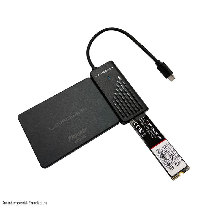 Lc-Power Lc-Ada-Usb-Sata-Nvme Tarjeta Y Adaptador De Interfaz