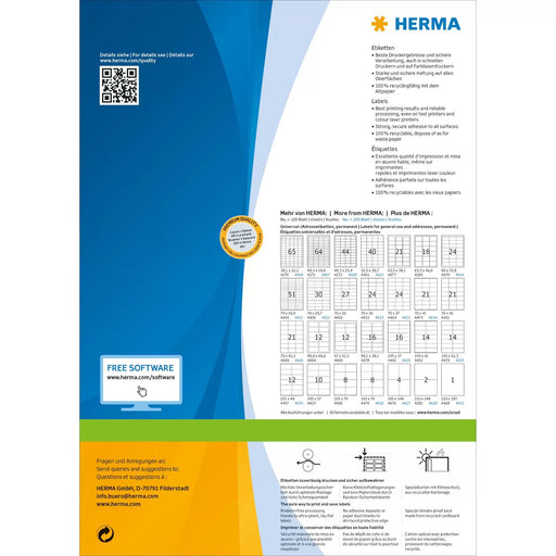 EAN 4008705046107 - HERMA 4610 etiqueta autoadhesiva Rectángulo Permanente Blanco 8000 pieza(s) imagen 2