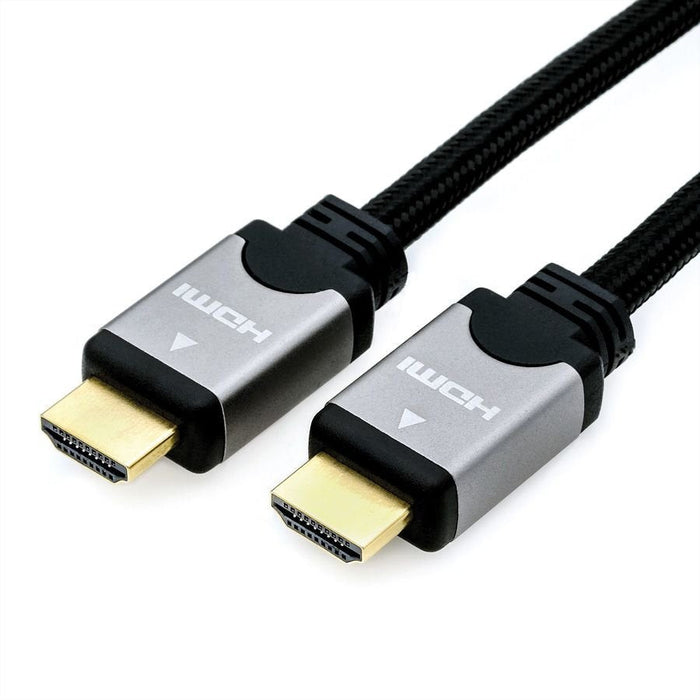 Roline Hdmi High Speed Cable Mit Ethernet, St-St, Schwarz   Silber, 2 M