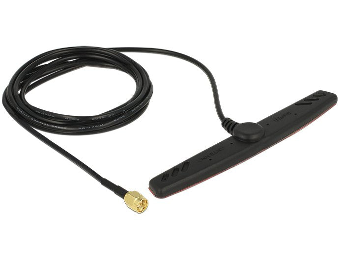 Delock Gsm Umts Lte Antenne Sma Stecker 2.5 Dbi 2m Rg-174 Omnidirektional Klebemontage