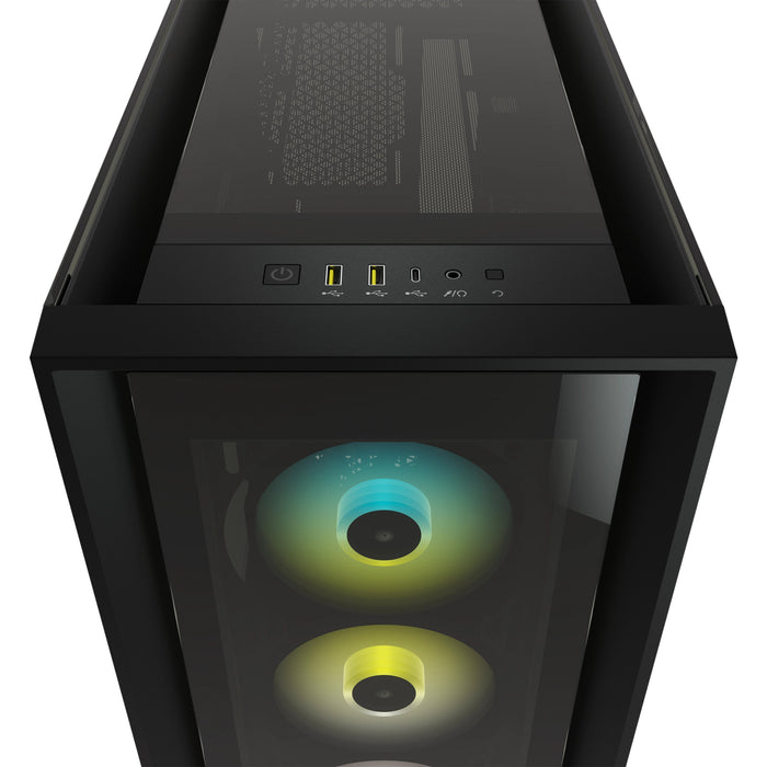 Caja Pc Corsair Icue 5000x Cristal Templado Negra