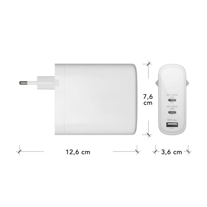 Dbramante1928 Re-Charge Adaptador De Corriente 140 Vatios Usb-C Usb Blanco Europa