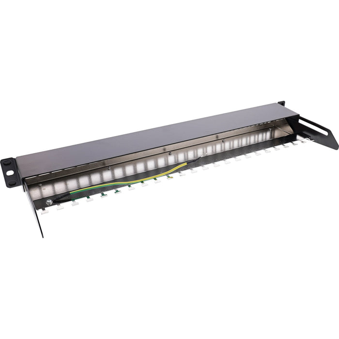 Patch Panel En Blanco Inline Con Extraíble 19" 24 Puertos 1u Negro Ral9005